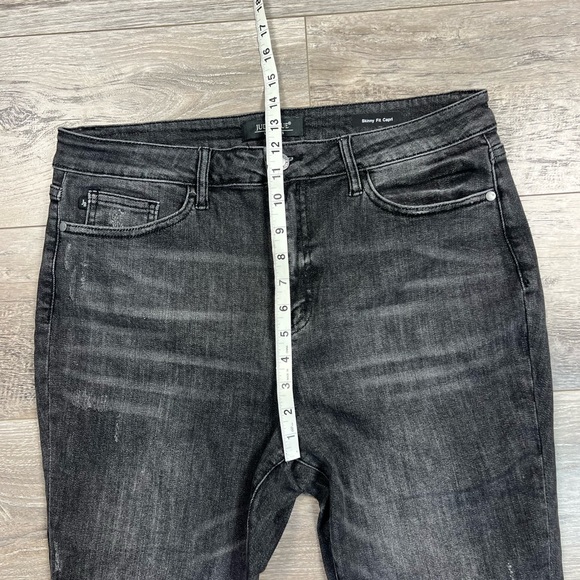 Judy Blue JB88238 Skinny Fit Capri Gray High Waist Jeans - Picture 7 of 10